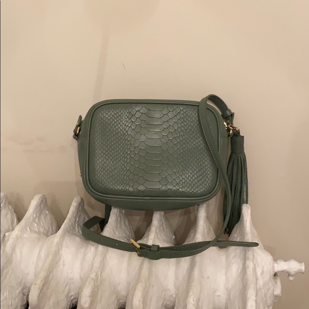 Teal Croco Crossbody